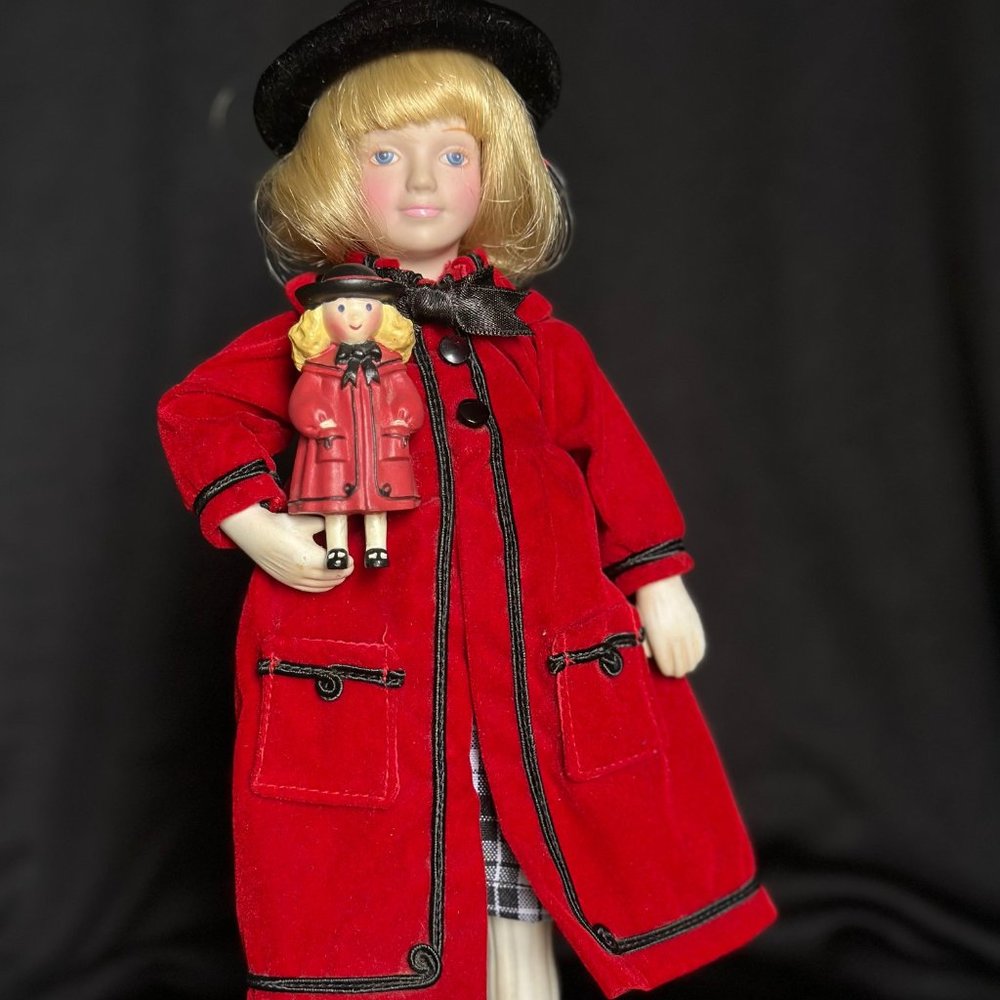 9" Porcelain Vintage Doll "Favorite Dolly" with Stand